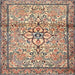 Square Traditional Sienna Brown Persian Rug, tr4034