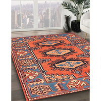 Traditional Orange Salmon Pink Persian Rug, tr4035