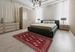 Machine Washable Traditional Chestnut Brown Rug in a Bedroom, wshtr4036