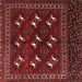 Square Traditional Chestnut Brown Persian Rug, tr4036
