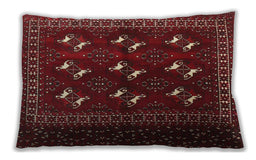Traditional Classic Rectangular Chestnut Brown Lumbar Throw Pillow, 13 inch by 19 inch, lbtr4036