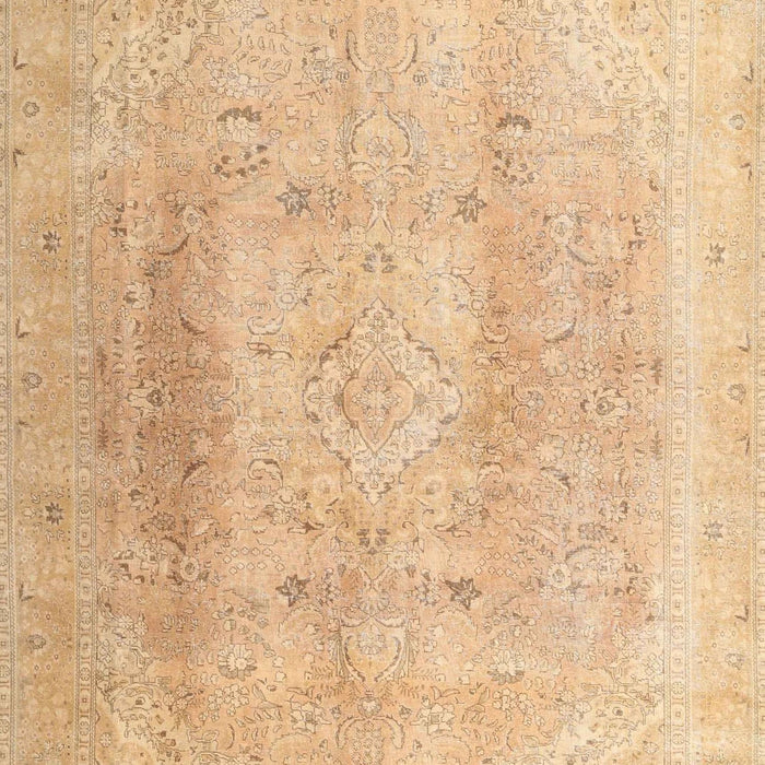 Machine Washable Traditional Sand Brown Rug, wshtr4037