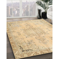 Traditional Brown Gold Persian Rug, tr4038