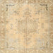 Square Traditional Brown Gold Persian Rug, tr4038