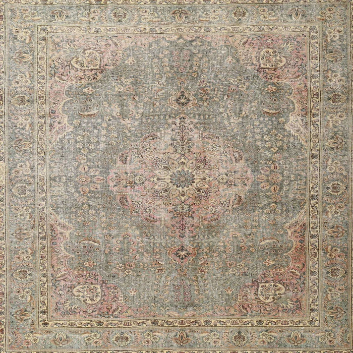 Round Machine Washable Traditional Dark Almond Brown Rug, wshtr4039