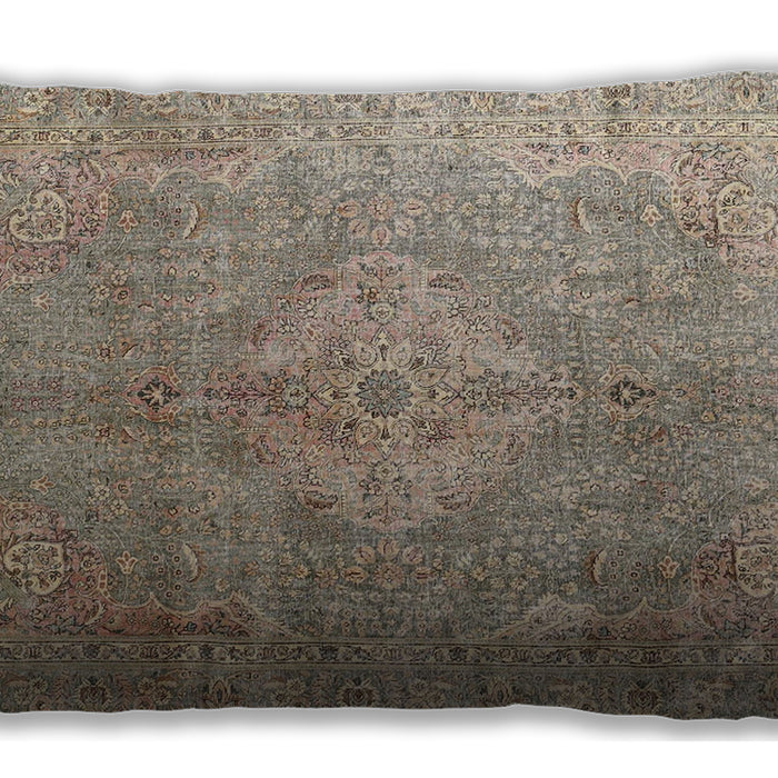Traditional Classic Rectangular Dark Almond Brown Lumbar Throw Pillow, 13 inch by 19 inch, lbtr4039