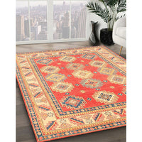 Traditional Red Geometric Rug, tr403