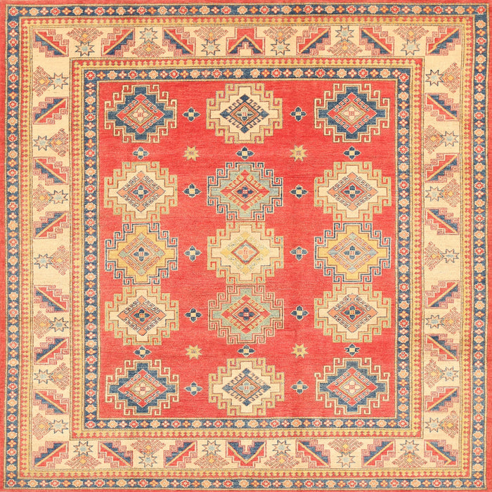 Round Machine Washable Traditional Red Rug, wshtr403