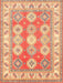 Traditional Red Geometric Rug, tr403