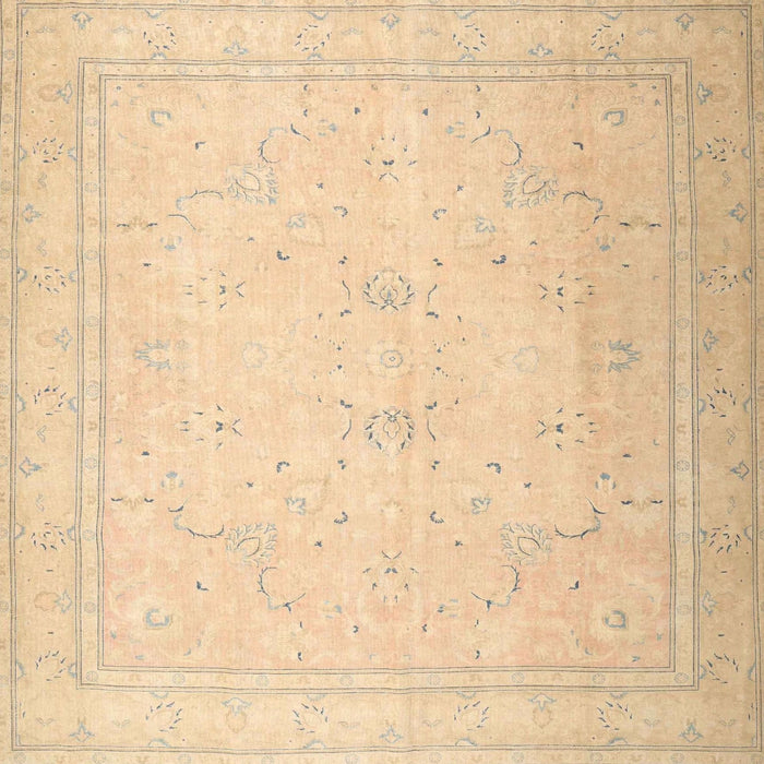 Square Traditional Brown Gold Persian Rug, tr4040