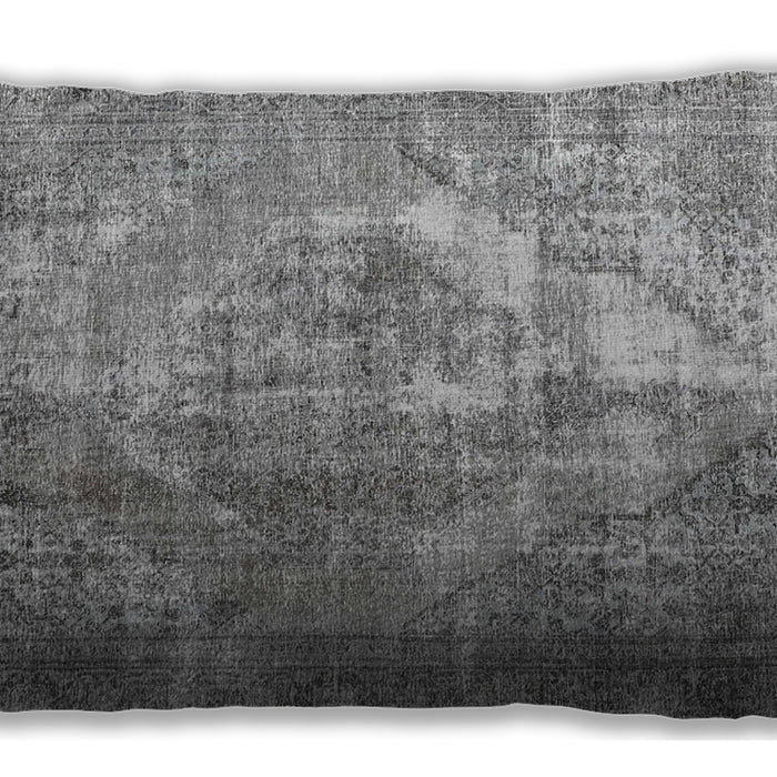 Traditional Classic Rectangular Silver Gray Lumbar Throw Pillow, 13 inch by 19 inch, lbtr4041
