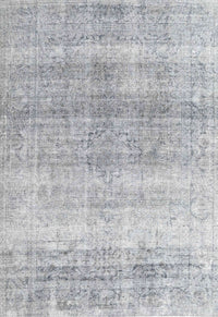 Machine Washable Traditional Light Gray Rug, wshtr4042