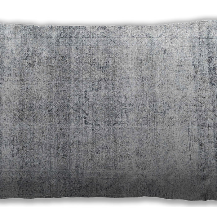 Traditional Classic Rectangular Light Gray Lumbar Throw Pillow, 13 inch by 19 inch, lbtr4042