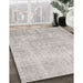 Machine Washable Traditional Dark Gray Rug in a Family Room, wshtr4043