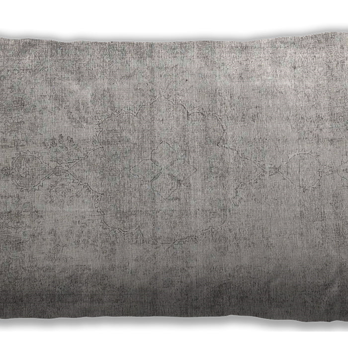 Traditional Classic Rectangular Dark Gray Lumbar Throw Pillow, 13 inch by 19 inch, lbtr4043