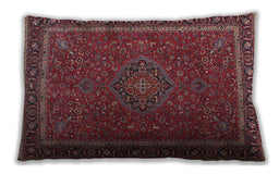 Traditional Classic Rectangular Dark Almond Brown Lumbar Throw Pillow, 13 inch by 19 inch, lbtr4044