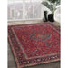 Machine Washable Traditional Dark Almond Brown Rug in a Family Room, wshtr4044