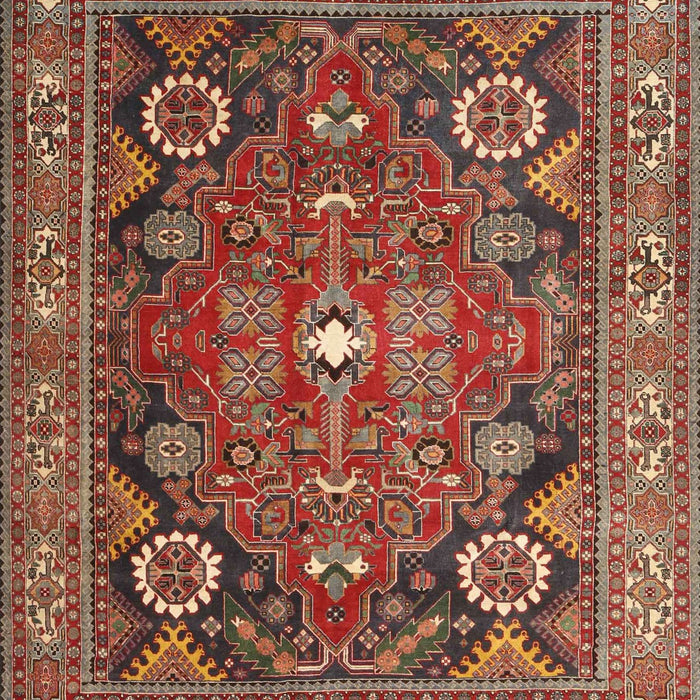 Machine Washable Traditional Tomato Red Rug, wshtr4045