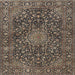 Square Traditional Burgundy Brown Persian Rug, tr4046