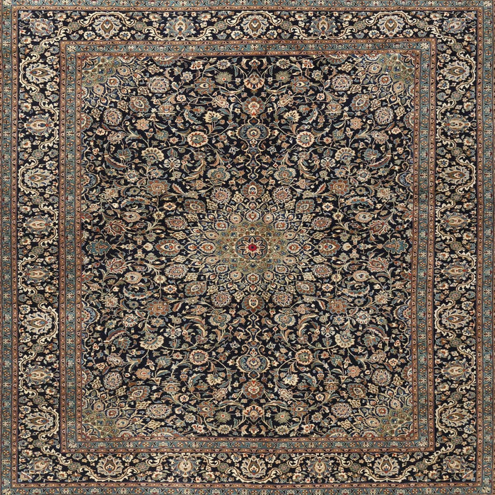 Round Machine Washable Traditional Burgundy Brown Rug, wshtr4046
