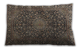 Traditional Classic Rectangular Burgundy Brown Lumbar Throw Pillow, 13 inch by 19 inch, lbtr4046
