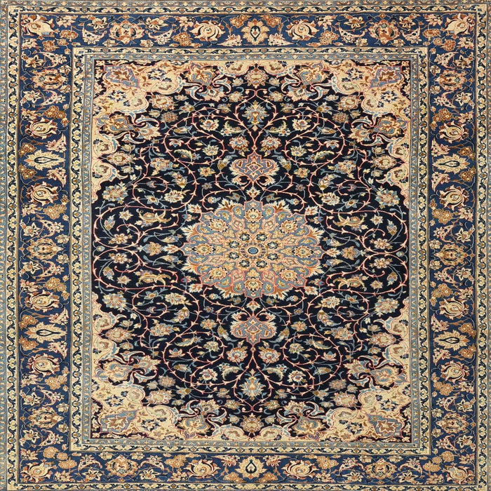 Round Machine Washable Traditional Taupe Brown Rug, wshtr4047