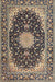 Traditional Taupe Brown Medallion Rug, tr4047