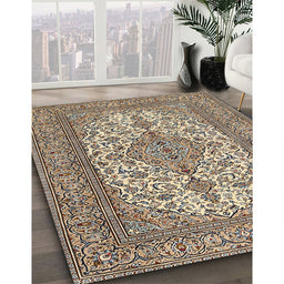 Traditional Reddish Brown Persian Rug in Family Room, tr4048