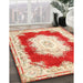 Machine Washable Traditional Fire Red Rug in a Family Room, wshtr4049