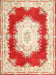 Machine Washable Traditional Fire Red Rug, wshtr4049