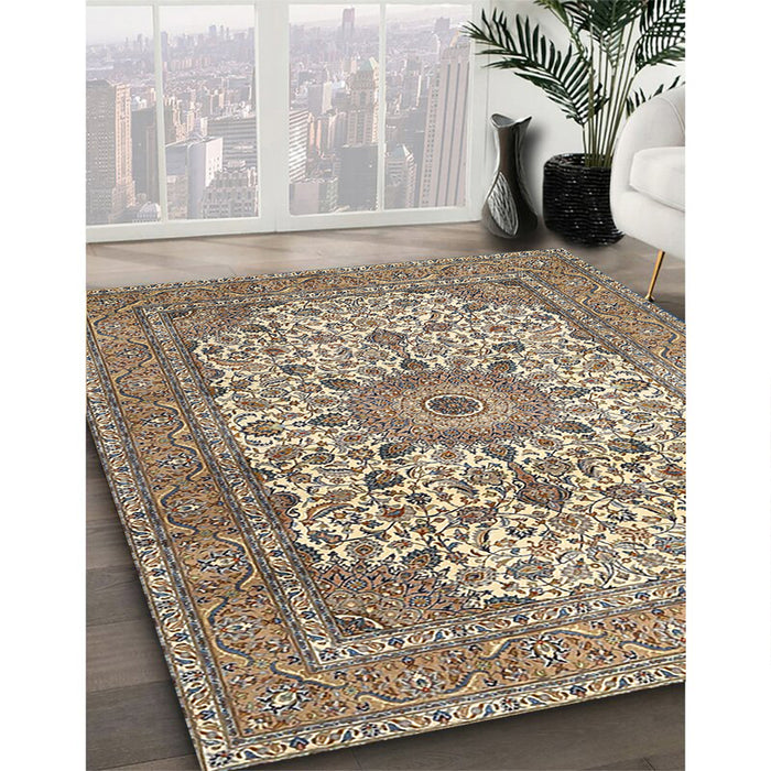 Traditional Brown Persian Rug in Family Room, tr4050