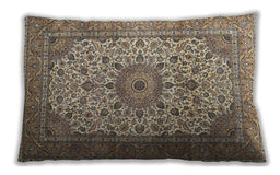 Traditional Classic Rectangular Brown Lumbar Throw Pillow, 13 inch by 19 inch, lbtr4050