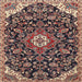 Square Traditional Light Copper Gold Persian Rug, tr4053