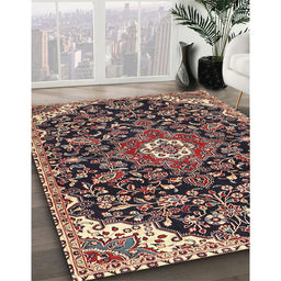 Traditional Light Copper Gold Persian Rug in Family Room, tr4053