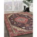 Traditional Camel Brown Persian Rug in Family Room, tr4054