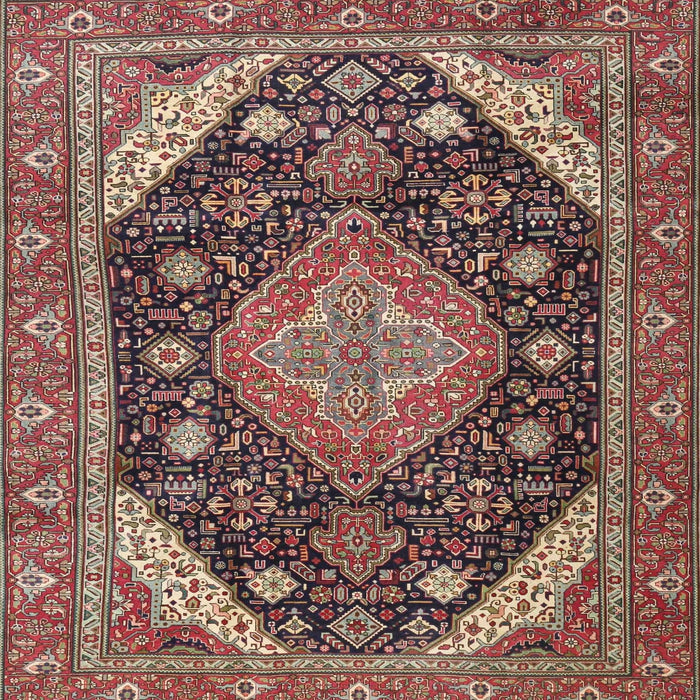 Square Traditional Camel Brown Persian Rug, tr4054