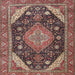 Square Traditional Camel Brown Persian Rug, tr4054
