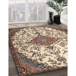 Traditional Reddish Brown Persian Rug in Family Room, tr4056
