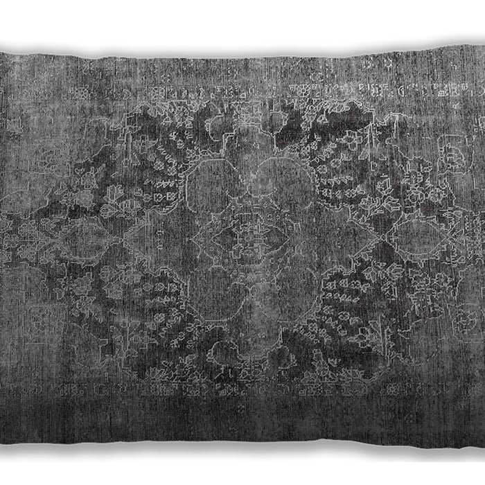 Traditional Classic Rectangular Dark Gray Lumbar Throw Pillow, 13 inch by 19 inch, lbtr4057