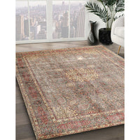Traditional Dark Gold Brown Persian Rug, tr4059