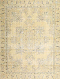 Machine Washable Traditional Khaki Gold Rug, wshtr4060