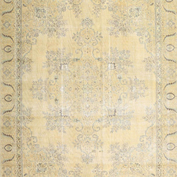 Machine Washable Traditional Khaki Gold Rug, wshtr4060