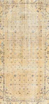 Machine Washable Traditional Sandy Brown Rug, wshtr4062