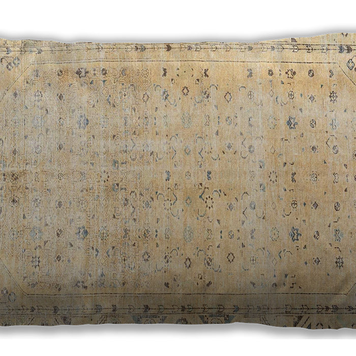 Traditional Classic Rectangular Sandy Brown Lumbar Throw Pillow, 13 inch by 19 inch, lbtr4062