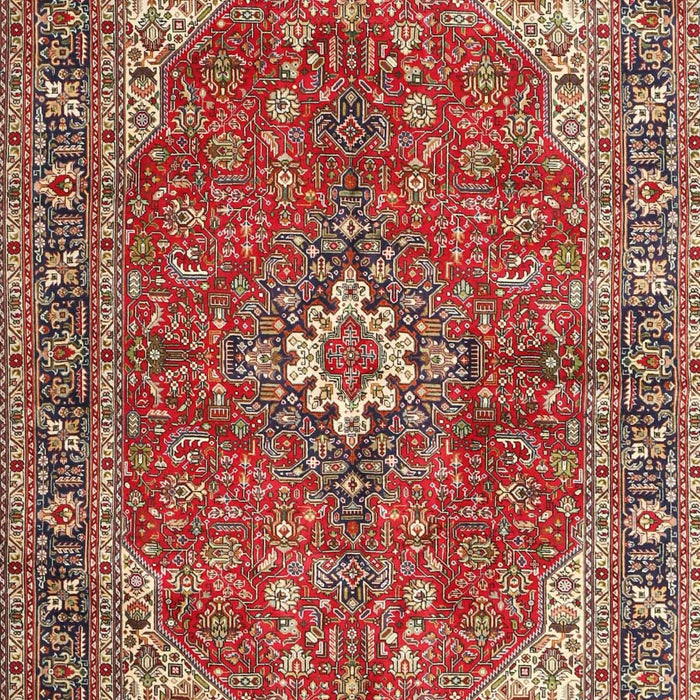 Machine Washable Traditional Tomato Red Rug, wshtr4064