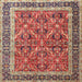 Square Traditional Fire Brick Red Persian Rug, tr4065
