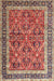 Machine Washable Traditional Fire Brick Red Rug, wshtr4065