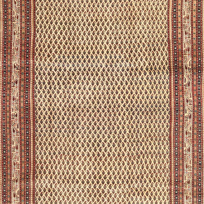 Machine Washable Traditional Brown Red Rug, wshtr4066
