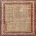 Square Traditional Brown Red Persian Rug, tr4066