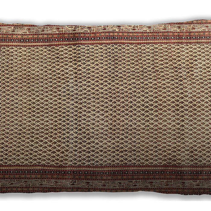 Traditional Classic Rectangular Brown Red Lumbar Throw Pillow, 13 inch by 19 inch, lbtr4066